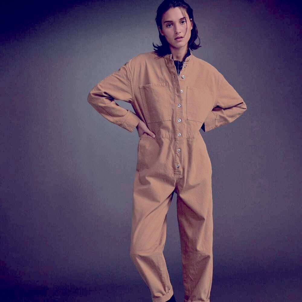 *EVERLANE* The Canvas Organic Cotton Coverall Brown Base - Size S